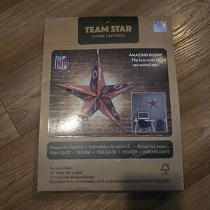 NFL Team Star Orange and Black Paper Lantern